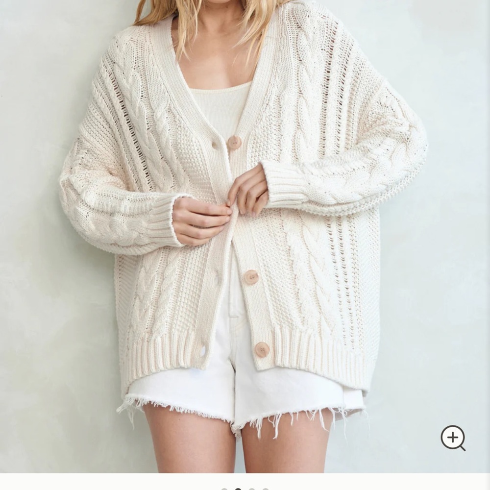 Jenni Kayne Cotton Cable Cardigan